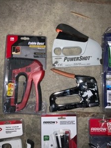 Assorted Arrow & Cable Boss Staple Guns & Staples. Various Conditions. See Pictures