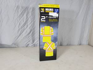 lot 15 image: New 2 Pack Holmes Workwear Large Hi-Vis Shirts