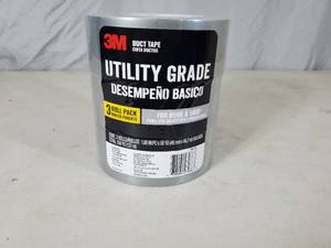 lot 46 image: 3 New Rolls of 3M Utility Grade Duct Tape