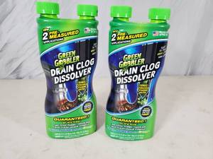 lot 64 image: New Green Gobbler Drain Clog Dissolver