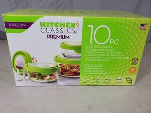 lot 107 image: New Kitchen Classics 10 Piece Glass Food Storage Set
