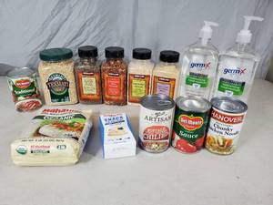 lot 123 image: New Spices, Food, and Hand Sanitizer