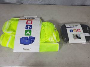 lot 140 image: New 5 Piece Travel Organizer and New Passport Holder