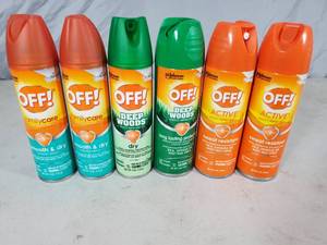lot 167 image: 6 New Cans of OFF