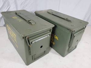 lot 188 image: Pair of 50 Cal. US Military Ammo Cans