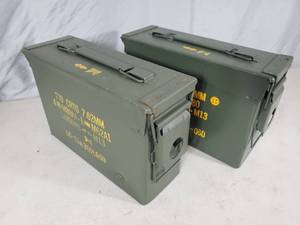 lot 201 image: Pair of 30 Cal. US Military Ammo Cans