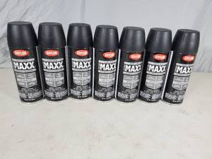 lot 220 image: 7 New Cans Krylon Black Spray Paint