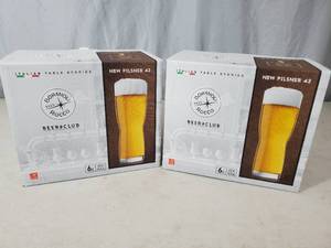lot 226 image: 2 New Cases of Bormioli Rocco Italian Pilsner Beer Glasses