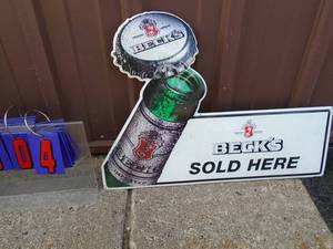 NOS Becks tin sign. 24 x 17. As shown.