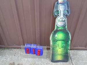 Grolsch tin sign. 9 x 28. As shown.