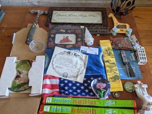 lot 36 image: Beautiful Home Decor- Picture Frames, Marbles, Decorative Plates, And More
