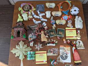 lot 47 image: Major Ceramic Holiday Bundle Easter and Christmas Decorations, Figurines, Napkin Rings And More 