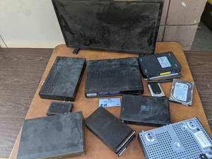 lot 54 image: Hard Drives, Routers, Television Bundle