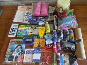 lot 30 image: Major Craft Bundle-Crayons Tempera Paint Craft Paint Letter Stickers Craft Paper Kraft Kits Notions And More