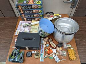lot 50 image: Four Jesse Ventura Dolls, Metal Lock Box, Ceramic Figurines and More
