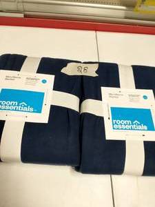 lot 28 image: 2 Solid Fleece Bed Blanket - Room Essentials