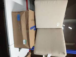 lot 41 image: ARDEN SELECTIONS 24 in. x 24 in. New Tan Leala Texture 2-Piece Deep Seating Outdoor Lounge Chair Cushion