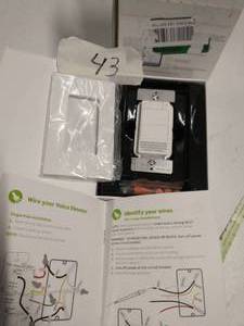 lot 43 image: LEVITON Decora Smart Wi-Fi Voice Dimmer with Amazon Alexa Built-In No Hub Required (22) Questions & Answers (6)
