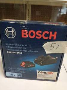 lot 57 image: Bosch Core18V 4 Amp-Hour Lithium Power Tool Battery Kit (Charger Included)