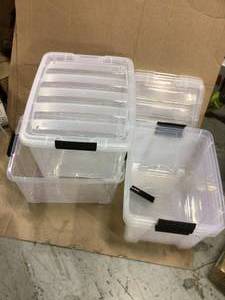 Lot of assorted Storage bins see pictures