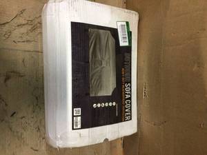 Large Grey Love Seat Weatherproof Outdoor Patio Sofa Protector Cover not used