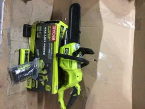 Ryobi 40V Brushless 14 in. Cordless Battery Chainsaw with Battery and Charger customer returns see pictures