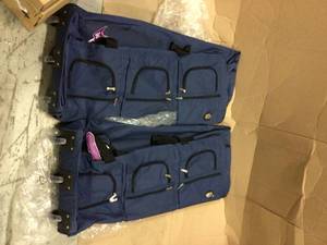 Lot of 2 40 Rolling Duffle Polyester - Navy Not used see pictures