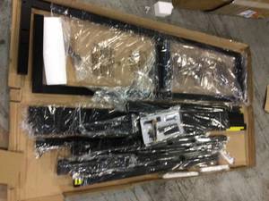 Zinus Yelena Black Metal Queen Platform Bed Frame not used open box see pictures