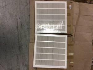 Vent Air 25 in. x 25 in. Square Return Air Filter Grille of Steel in White not used see pictures