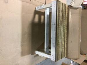 Reclaimed Barnwood Weathered White Bench (19.75 in. H x 38 in. W x 13.5 in. D) see pictures