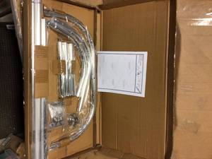 Utopia Hoop Shower Rod for Clawfoot Tub, Chrome see pictures