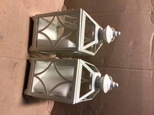 Set of 2 -14 in Metal Lanterns see pictures