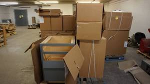 Brand New Smart Cabinetry  B21RPLYA Squire-Harbor Gray --- Smart Cabinetry W3018PLYA-Rockport-Stone
