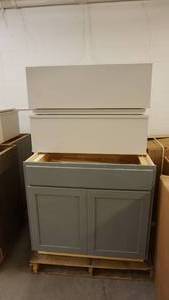 A Lot Of Brand New Cabinets--No Counter Tops