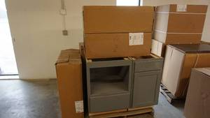 Brand New Smart Cabinetry W1836PLYA-Rockport-Polar White--(Uppers)---Brand New Smart Cabinetry WBC3336PLYA-Rockport Stone--(Uppers)---Brand New Smart Cabinetry W1836PLYA Rockport-Stone