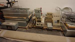 Two Palates Filled With Electrical Items--Breaker Box--Water Pump Back Up Control--Magnatex GPD 515