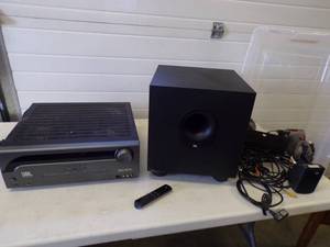 lot 60 image: JBL Receiver with Speakers and remote
