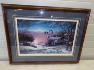 lot 72 image: Art Work Framed The Sharing Season II By Terry Redlin