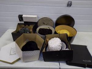 lot 23 image: Vintage Lot of 5 Cool Hats and Boxes