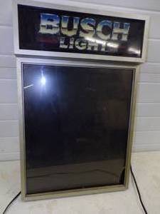 lot 75 image: Busch Light Lighted Menu Board