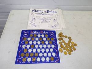 lot 83 image: 1969 Shell Gas Co. State Coin Collection with Display Very RARE