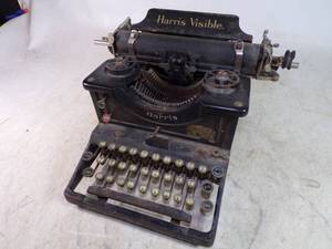 lot 107 image: RARE Vintage Harris Visible Typewriter Need Restoration