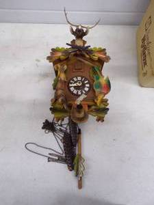 lot 151 image: German Made Vintage Coo Coo Clock Small Hand Needs Repair