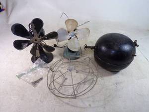 lot 163 image: Vintage Desk fans for Parts and Very RARE Old Air Tank