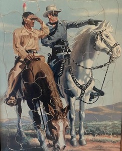 lot 86 image: Framed Lone Ranger Puzzle