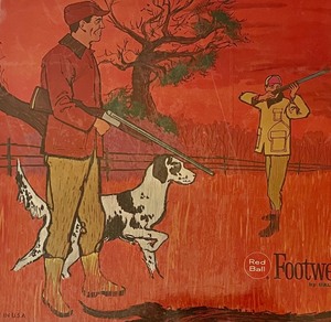 lot 84 image: Vintage Red Ball Footwear Poster