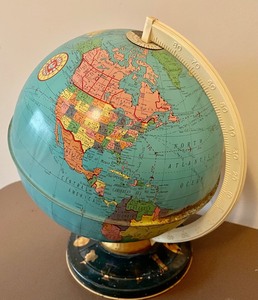 lot 74 image: Vintage Metal Globe