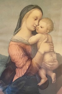 lot 36 image: Vintage Madonna and Child Print