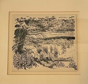 lot 196 image: Vintage Framed Etching
