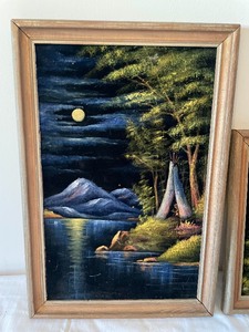 lot 197 image: Vintage Velvet Paintings